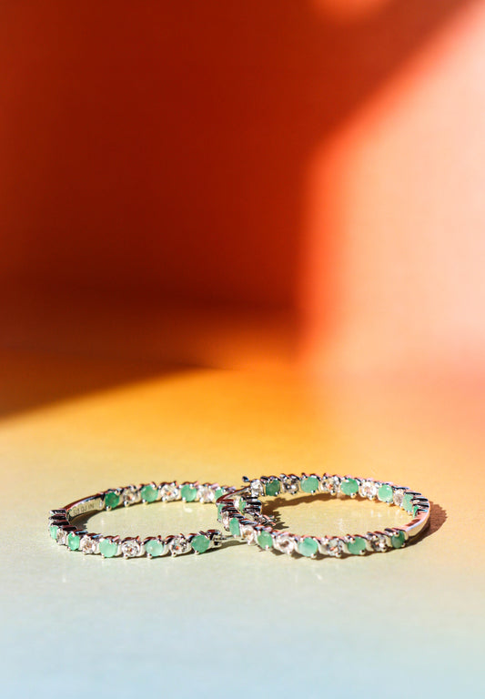 Cleo Emerald Earrings