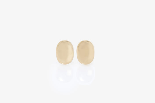 Oval gold Earrings