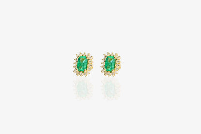 Cecile Emerald Studs