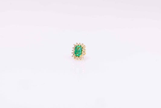 Cecile Emerald Studs