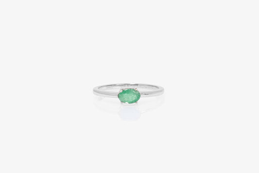 Solitario Emerald Ring