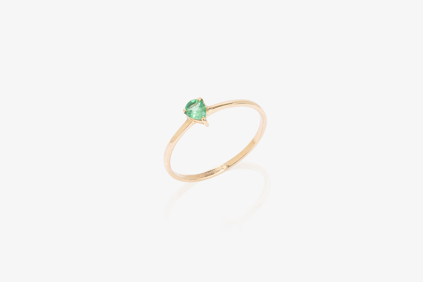 Susan Drop Emerald ring