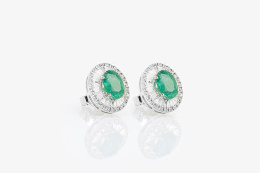 Maia Emerald Studs