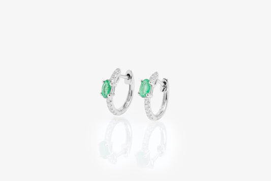 Ilse Emerald Hoops