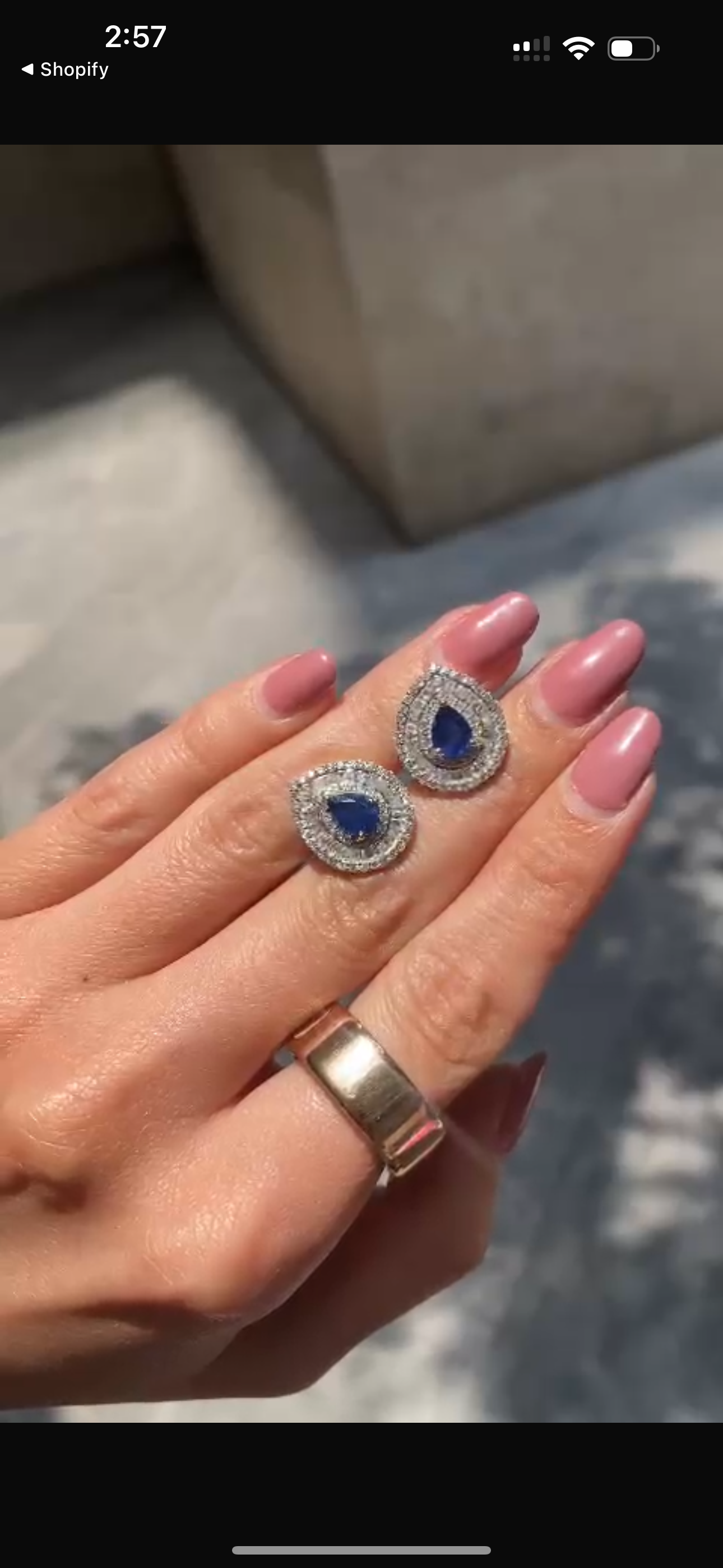 Sapphire earrings Zen