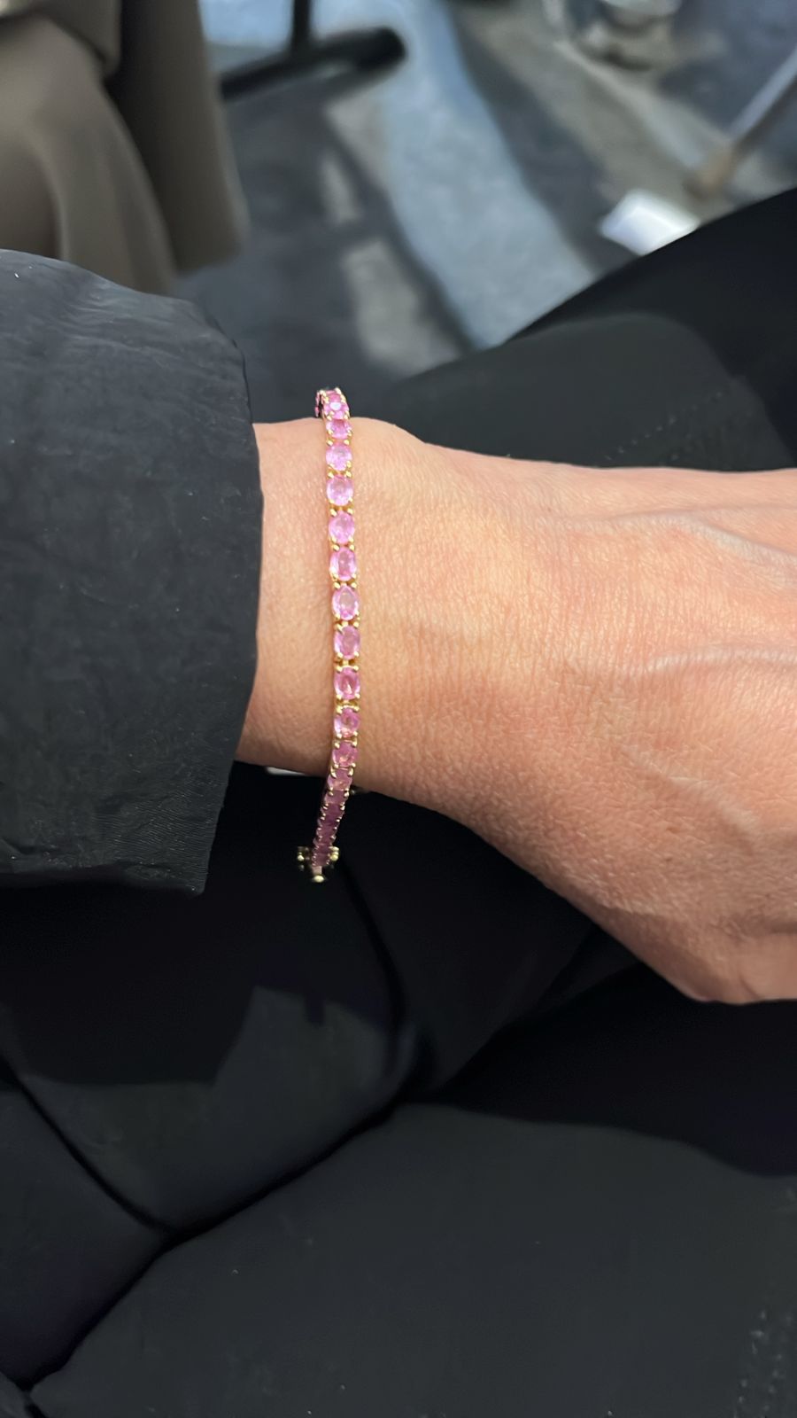 Pink sapphire bracelet