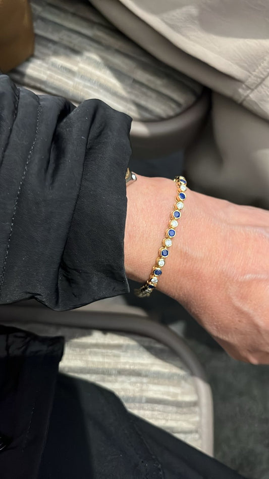 Diamond & sapphire bracelet