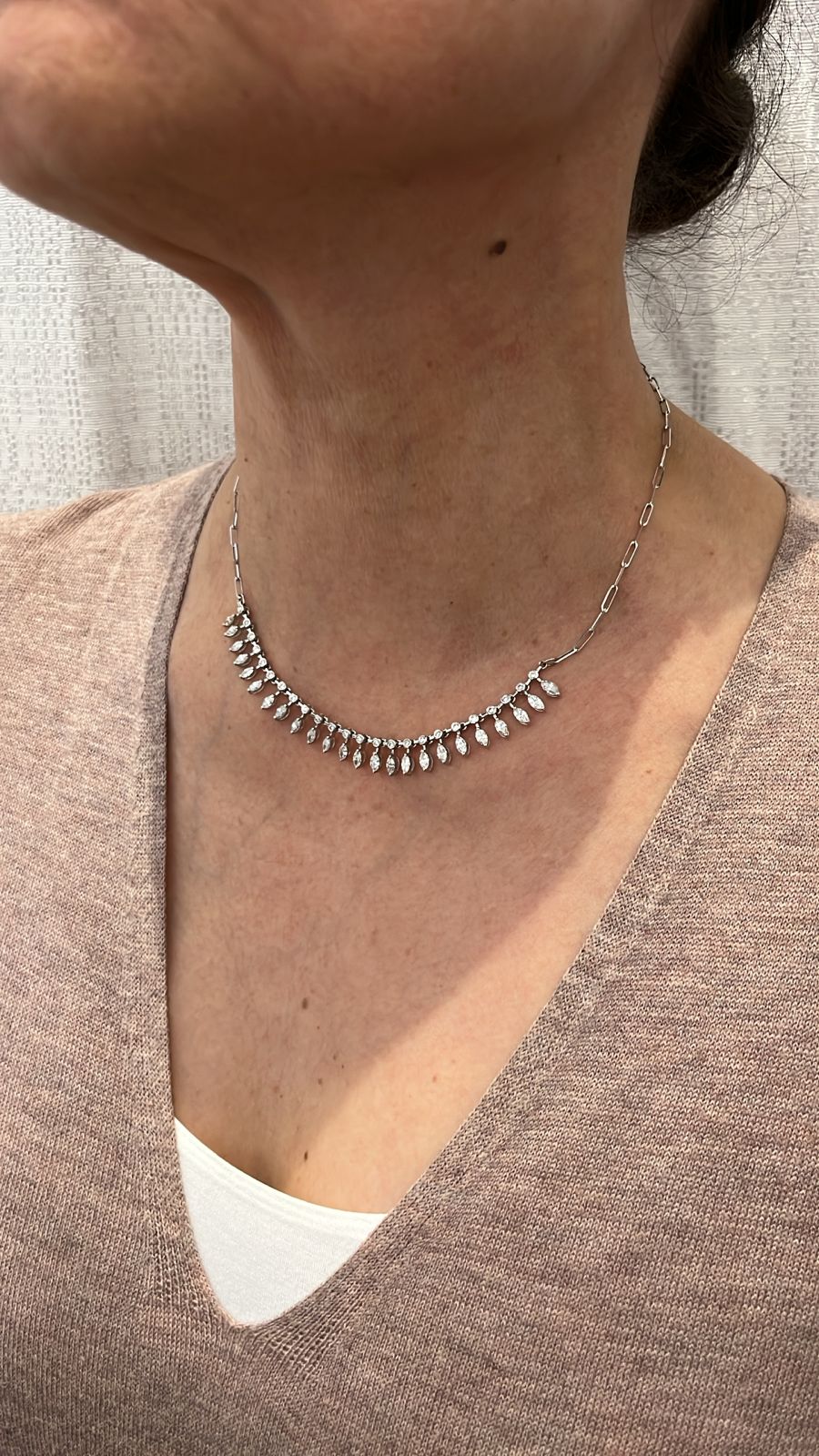 Diamond top necklace