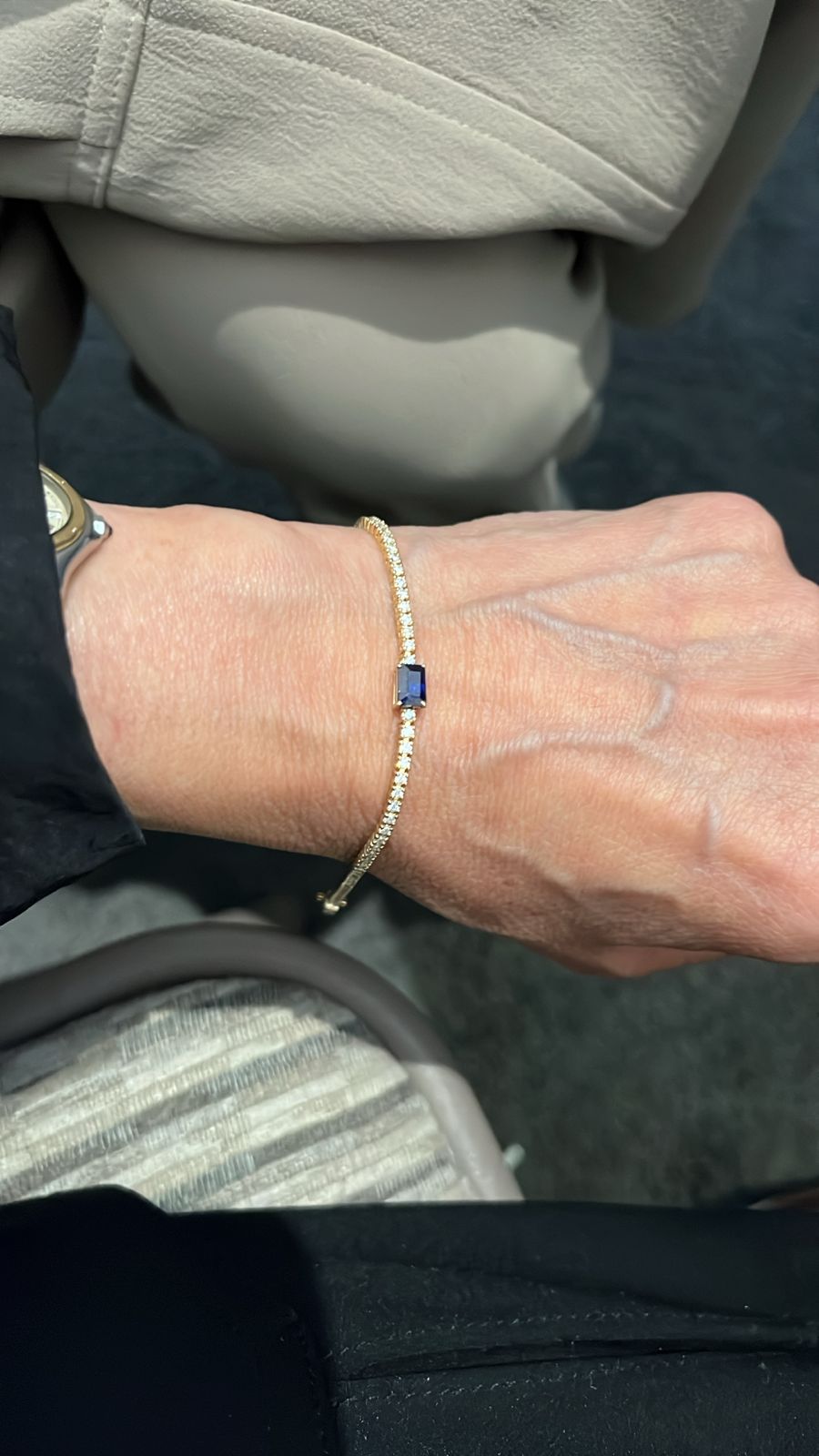 Sapphire tennis bracelet