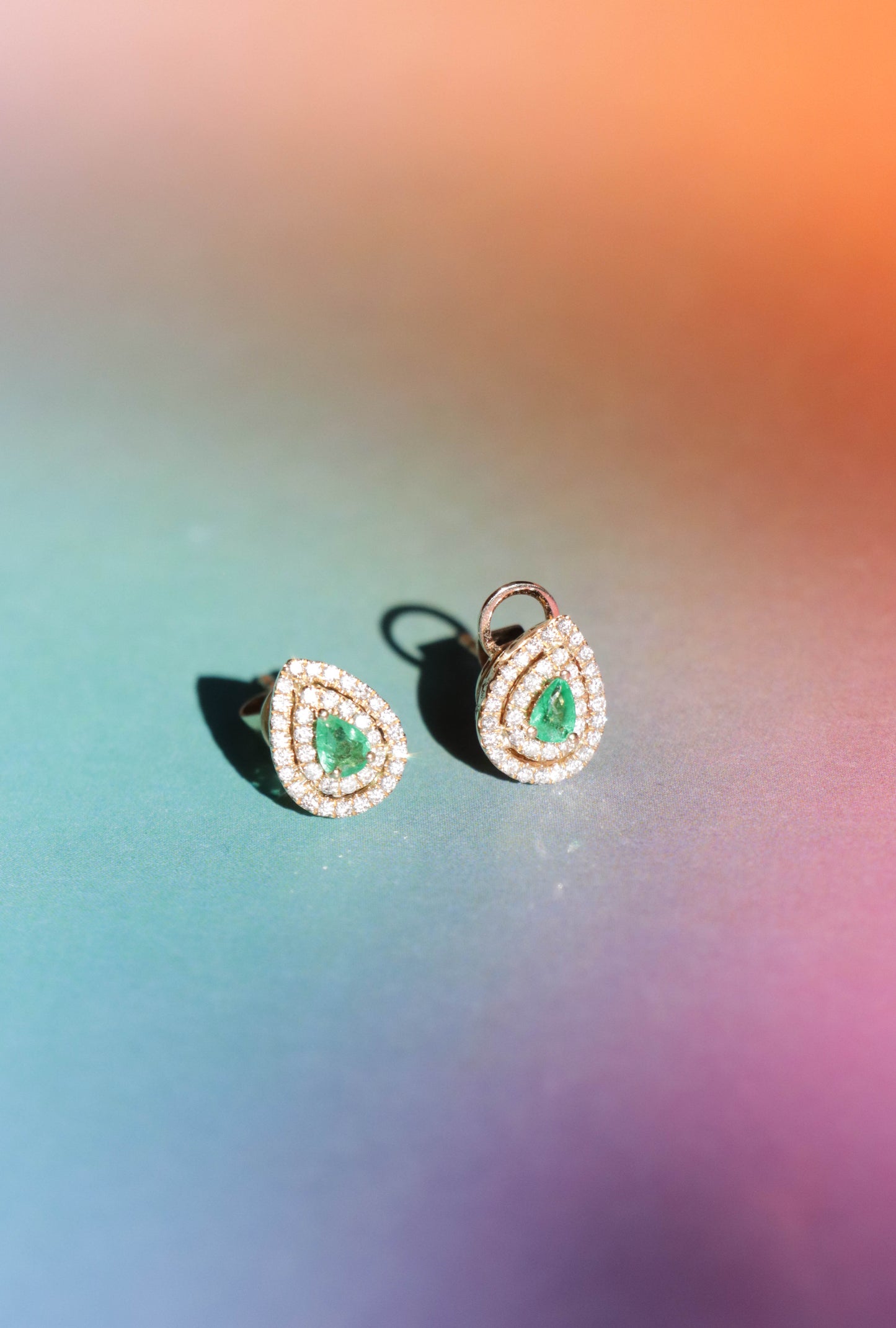 Danna Drops Emerald Earrings