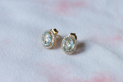 Cano Topaz Blue Studs