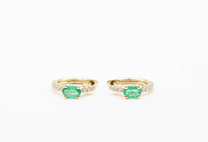 Ilse Emerald Hoops