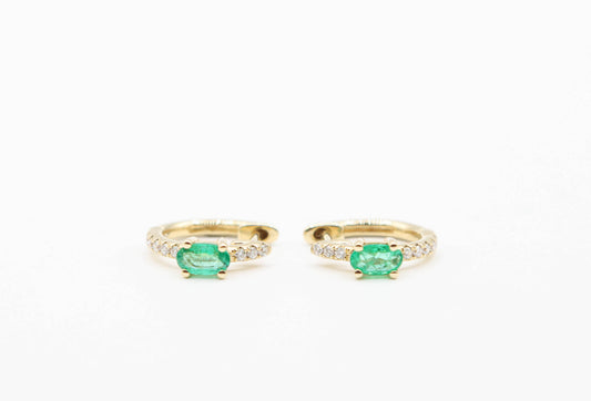 Ilse Emerald Hoops