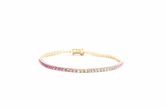 Tennis Pink Sapphire & Diamond