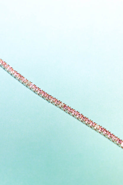 Tennis Pink Sapphire Bracelet