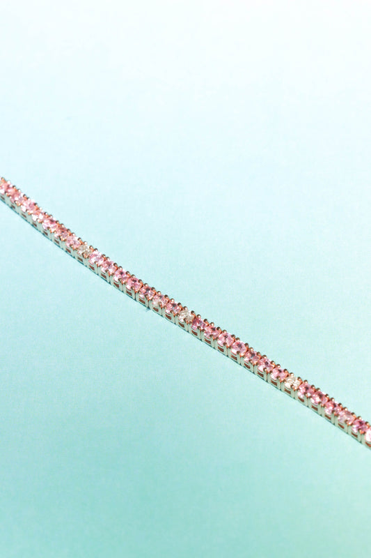 Tennis Pink Sapphire Bracelet