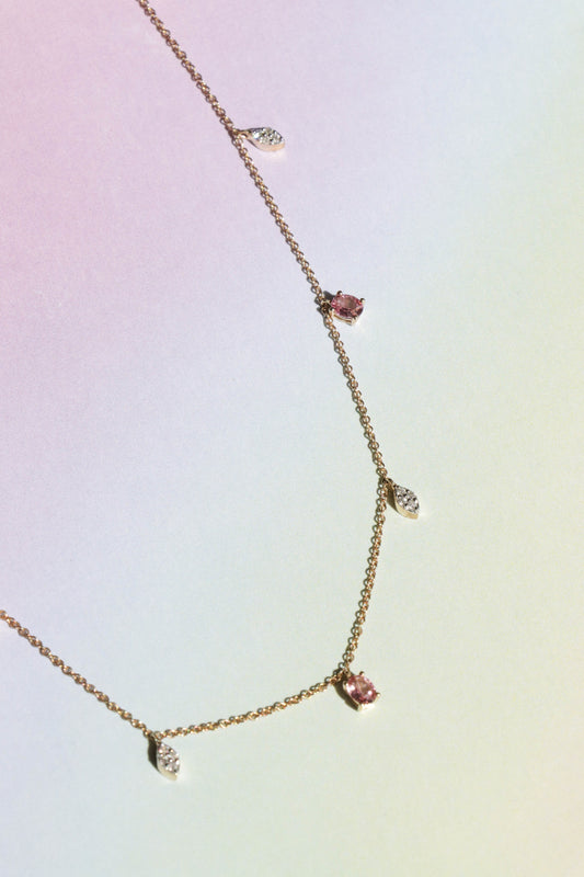 Kaira Pink Sapphire Necklace