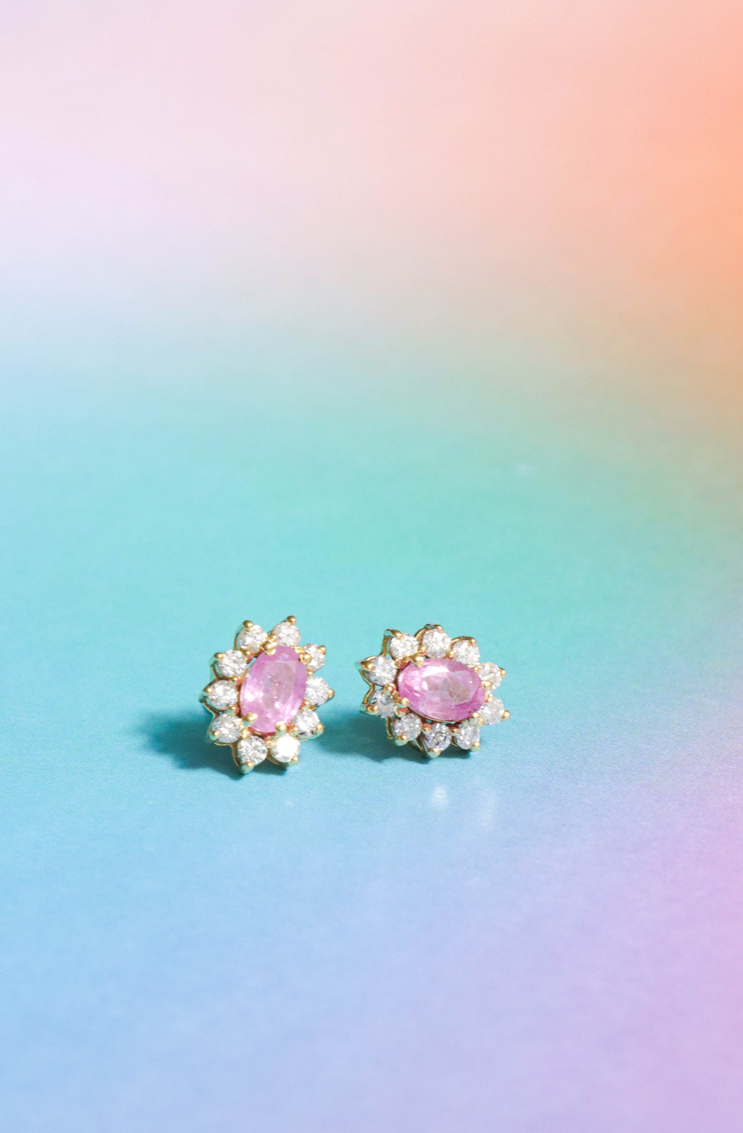 Marly Pink Sapphire Studs