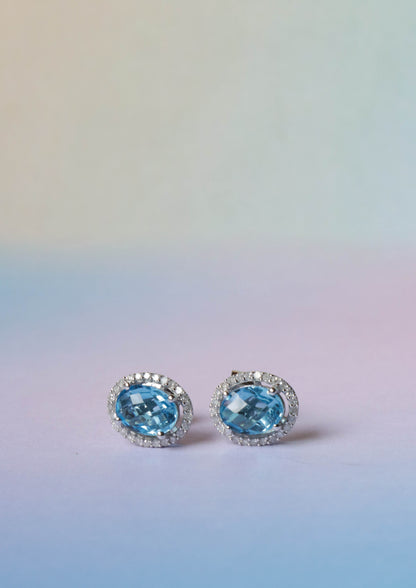 Cano Topaz Blue Studs