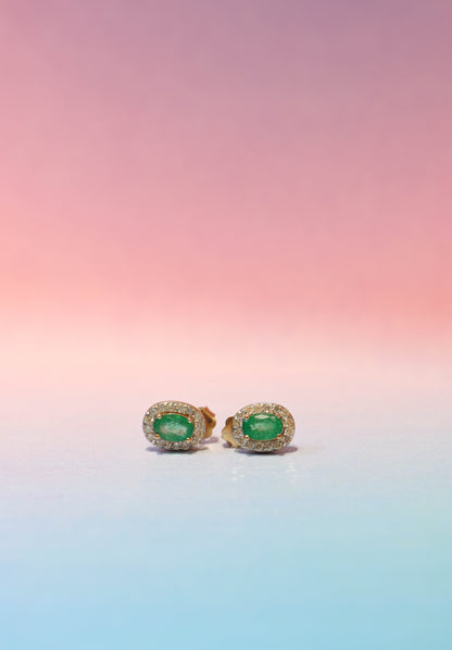 Ingrid Jumbo Emerald Studs