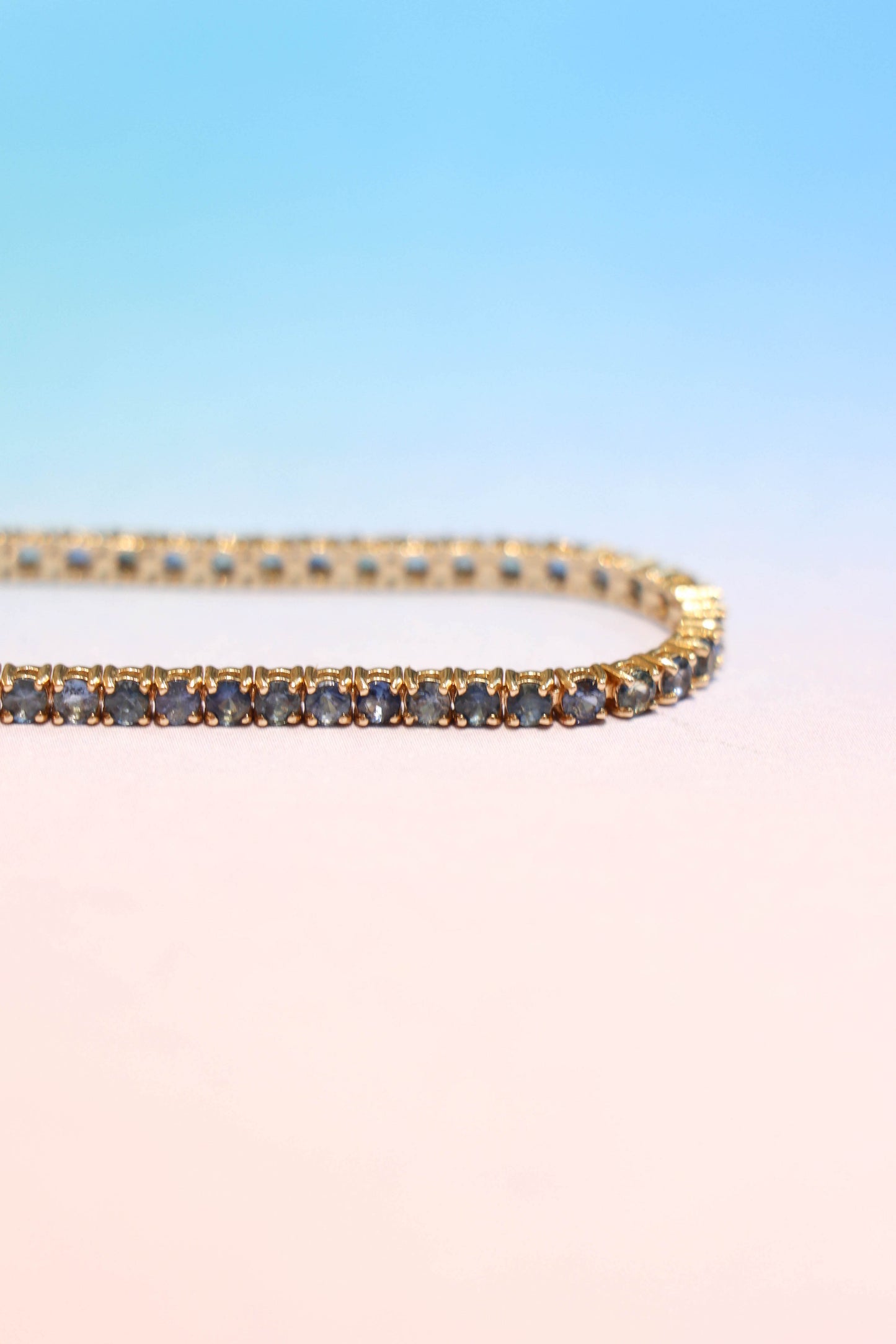 Tennis Blue Sapphire Bracelet