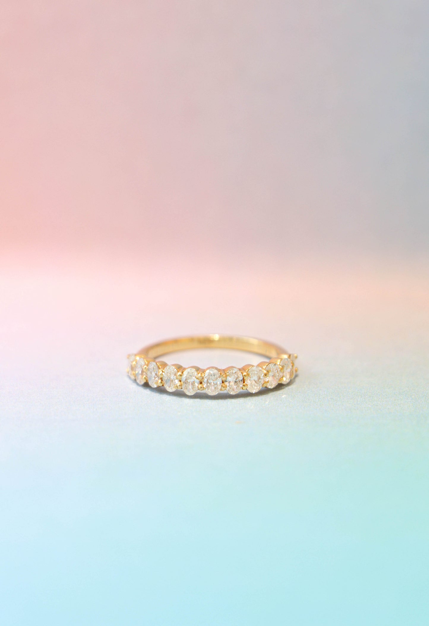 Oval Diamond Eternity Band