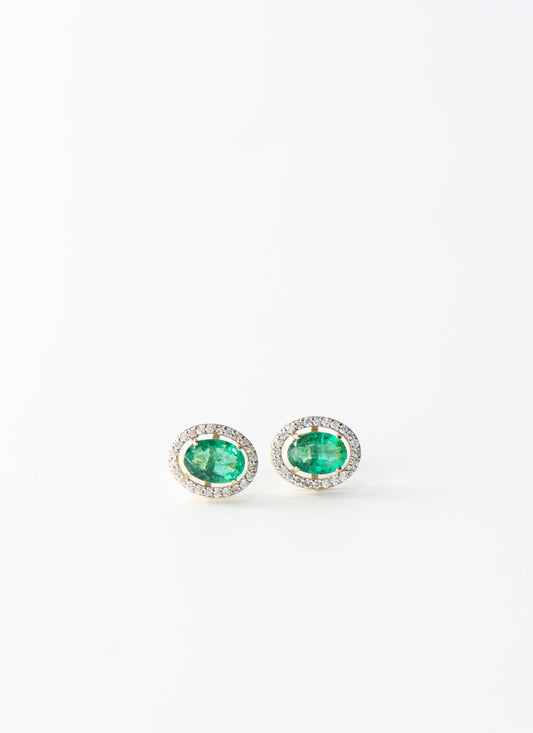 Mila Emerald Studs