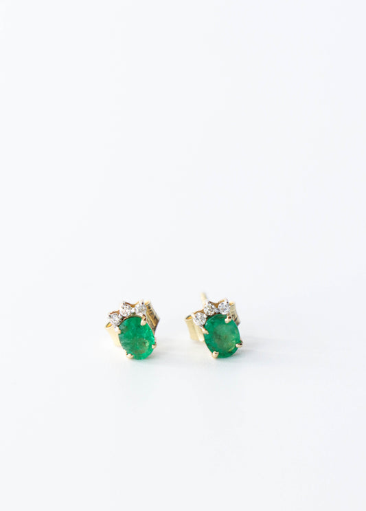 Ellie Emerald Studs