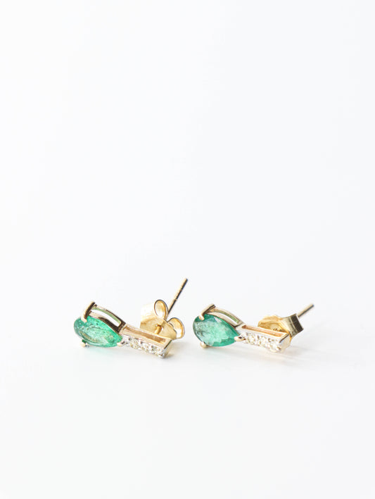 Brisa Emerald Studs