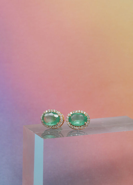 Dina Emerald Studs