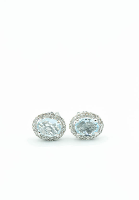 Cano Topaz Blue Studs