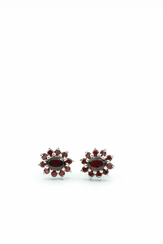 Cassy Garnet Earrings