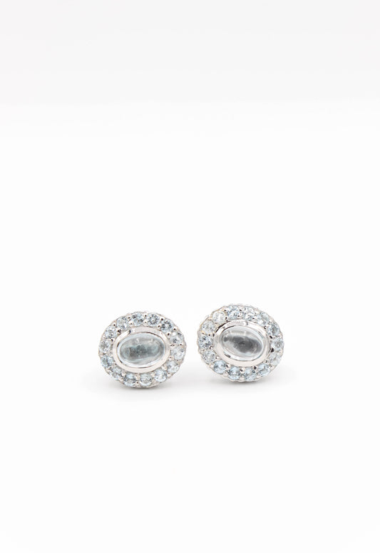 Ely Topaz Blue Studs