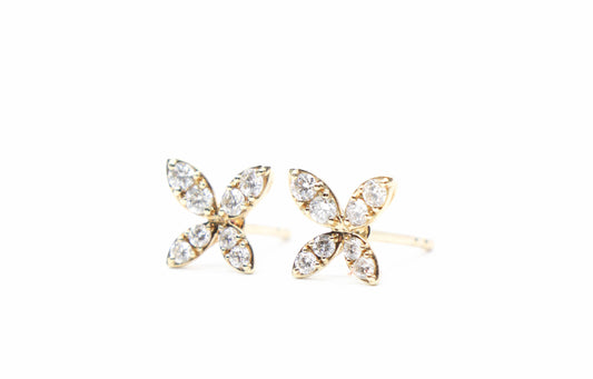 Flora Diamond Studs