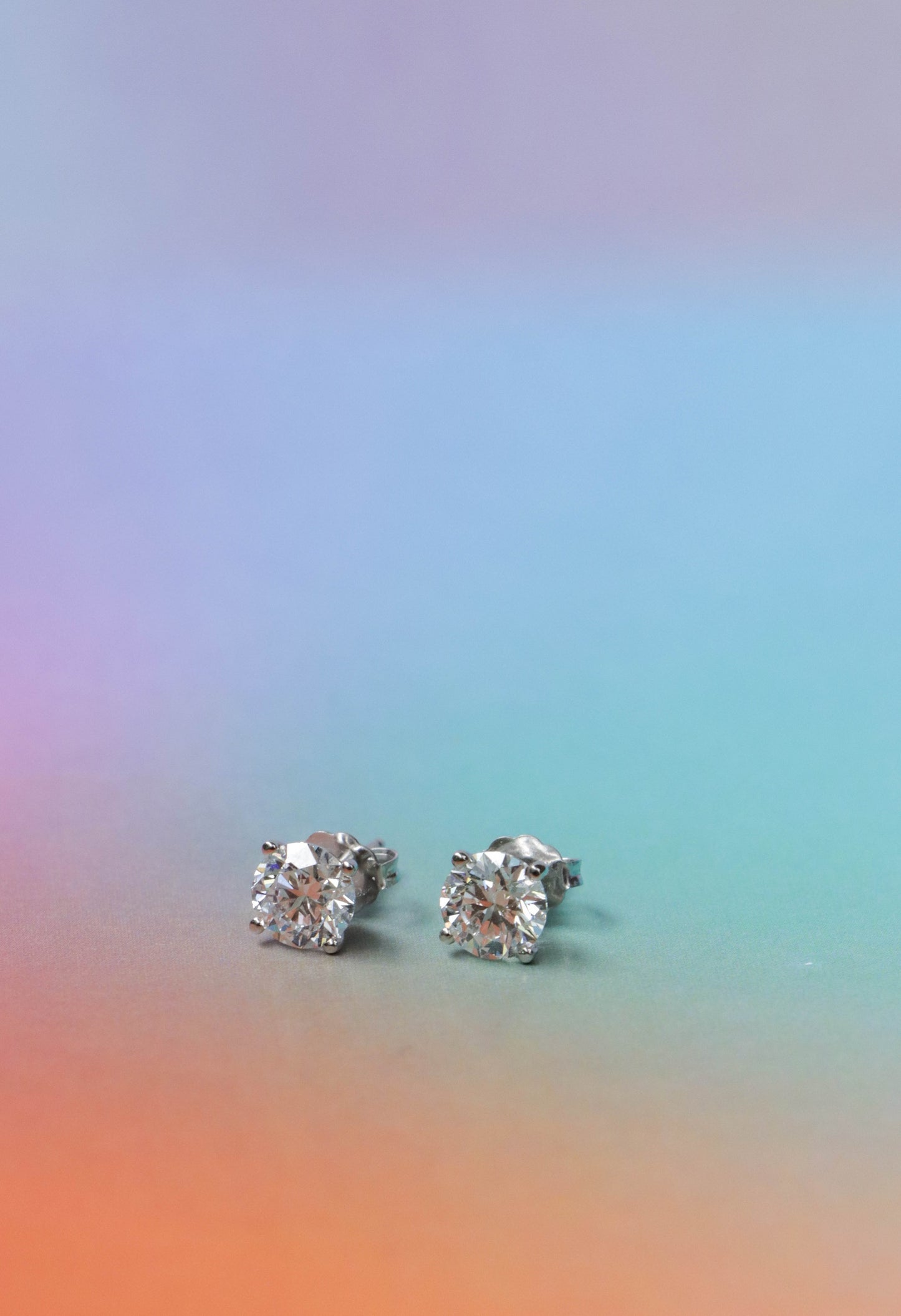 Lab Diamond Studs 2.84 ct