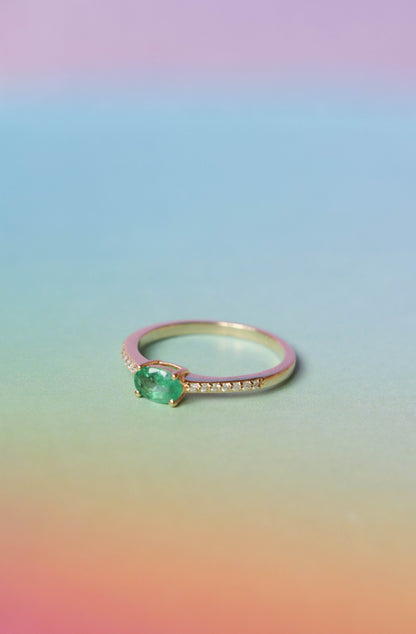 Pamela Emerald Ring