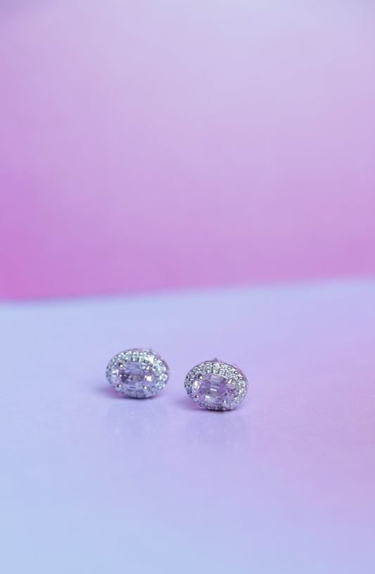 Ella Pink Sapphire Studs