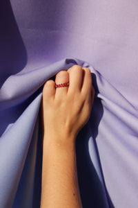 Ruby Oval Eternity Band