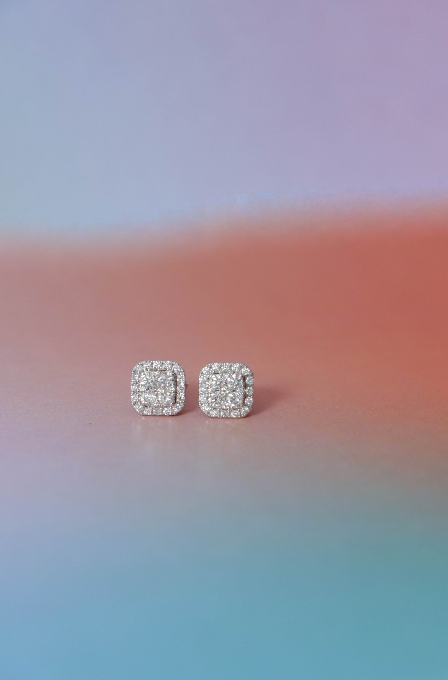 Sparkle Square Diamonds Studs