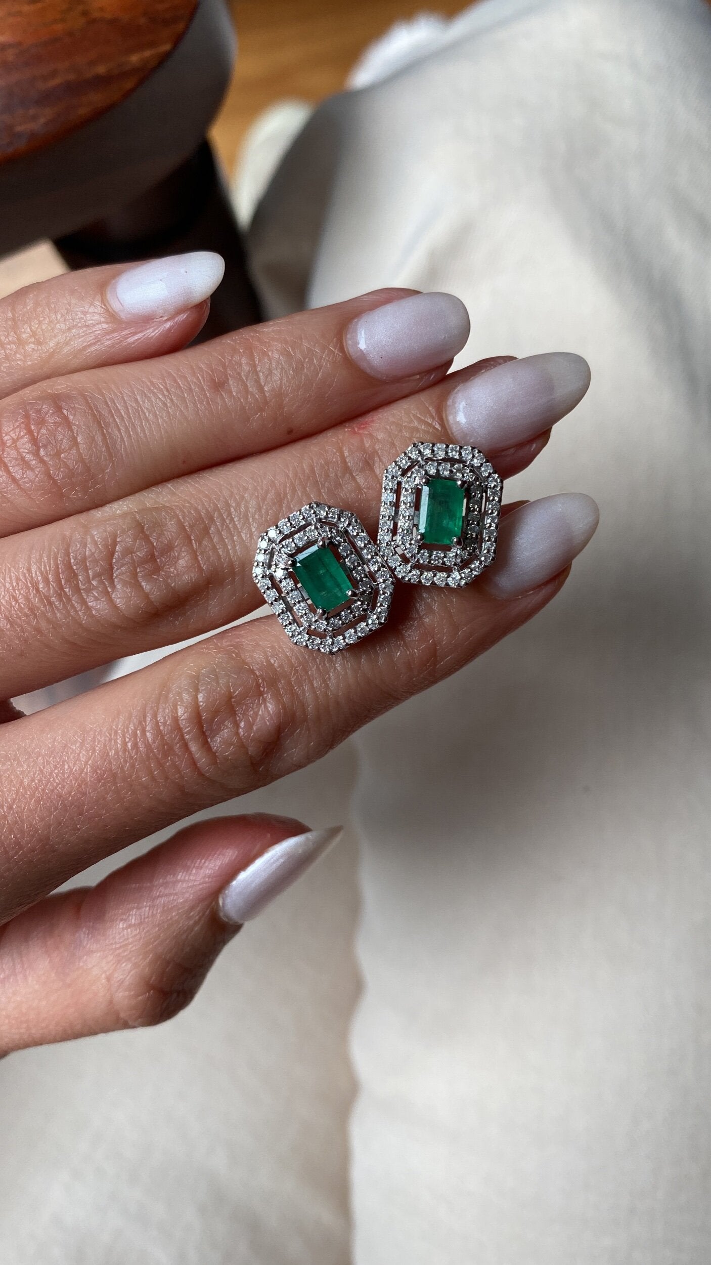 Renata Emerald Studs